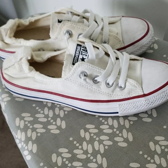 Converse White Canvas Sneakers Classic Style - Picture 6 of 6